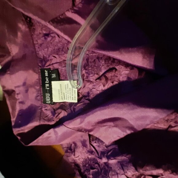 NEW ! Women UBU I'll Be ME Purple Long Sleeve Crinkle Button Up Size M - Picture 8 of 8